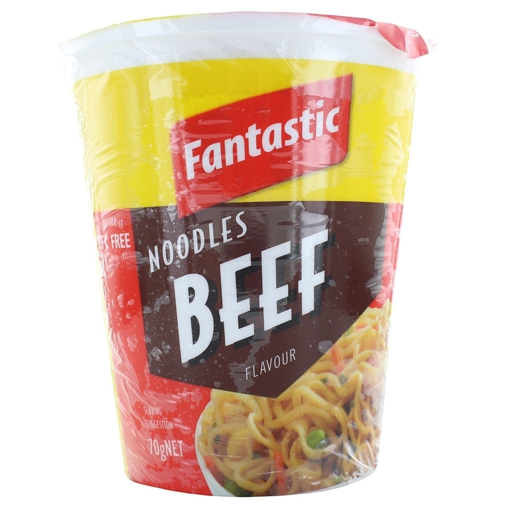 Fantastic Beef Flavour Noodles 70g - Available at Alosra Online Supermarket