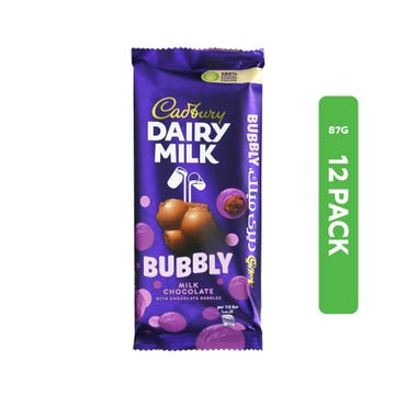 Cadbury Dairy Milk Bubbly Chocolate Bar 12x87g