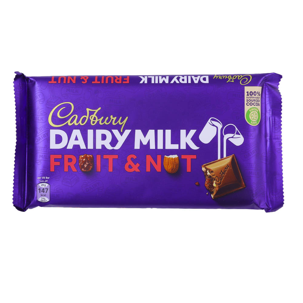 Cadbury Dairy Milk Fruit & Nut 230g - Available at Alosra Online Supermarket