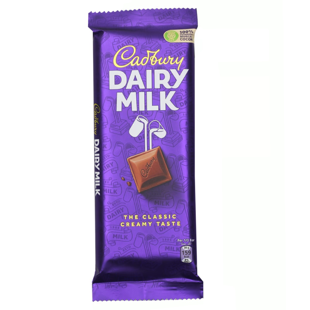 Cadbury Dairy Milk 90g - Available at Alosra Online Supermarket