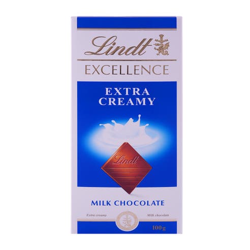 Lindt Excellence Extra Creamy Milk Chocolate 100g - Available at Alosra Online Supermarket