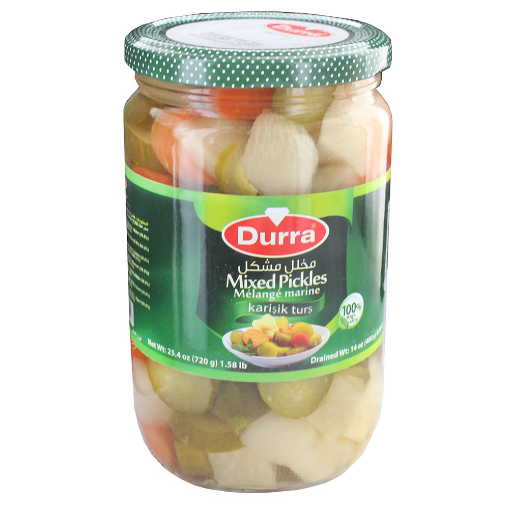 Durra Mixed Pickles 720g - Available at Alosra Online Supermarket