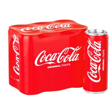 Coca-Cola Original Taste Can 330ml [6 Pack] - Available at Alosra Online Supermarket