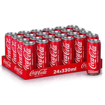 Coca-Cola Original Taste Can 330ml [24 Pack] - Available at Alosra Online Supermarket