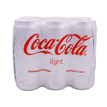 Coca-Cola Light Can 330ml [6 Pack] - Available at Alosra Online Supermarket