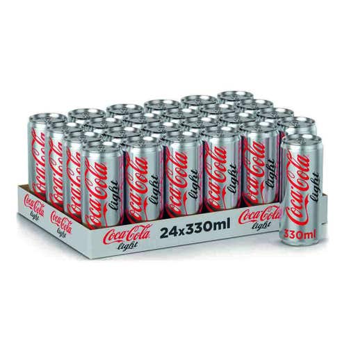 Coca-Cola Light Can 330ml [24 Pack] - Available at Alosra Online Supermarket