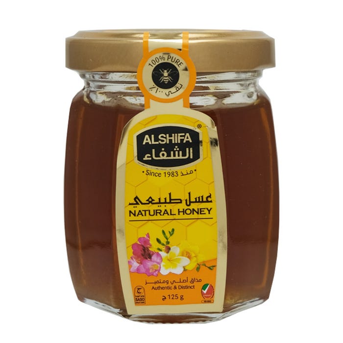 Al Shifa Natural Honey Jar 125g - Available at Alosra Online Supermarket