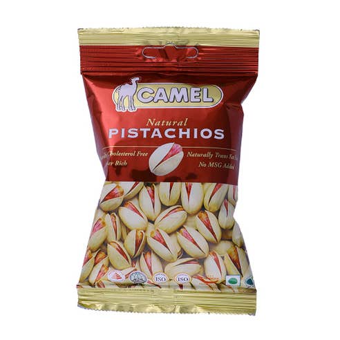 Camel Salted Pistachios 40g - Available at Alosra Online Supermarket