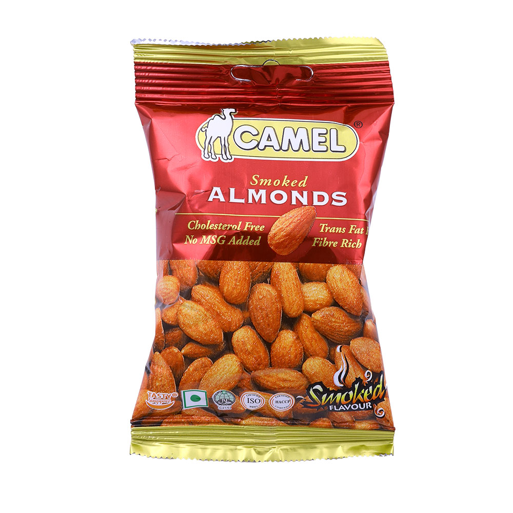 Camel Smoked Almonds 40g - Available at Alosra Online Supermarket