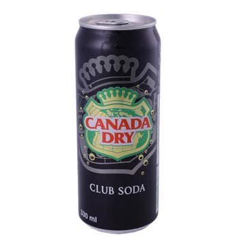 Canada Dry Club Soda Cans 300ml - Available at Alosra Online Supermarket