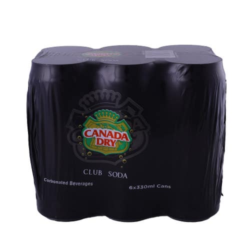 Canada Dry Club Soda Cans 300ml [6 Pack] 