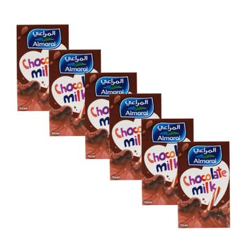 Almarai UHT Chocolate Milk 6x150ml - Available at Alosra Online Supermarket