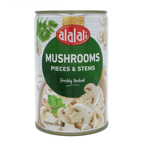 Al Alali Mushrooms Pieces & Stems 400g - Available at Alosra Online Supermarket