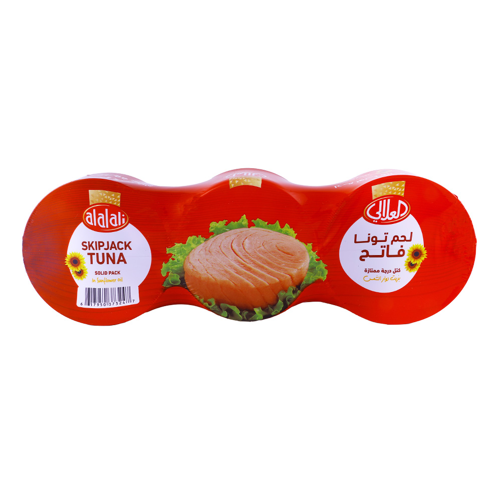 Al Alali Skipjack Tuna Solid in Sunflower Oil 3x170g [Special Offer] back image