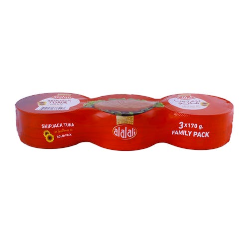 Al Alali Skipjack Tuna Solid in Sunflower Oil 3x170g [Special Offer] - Available at Alosra Online Supermarket
