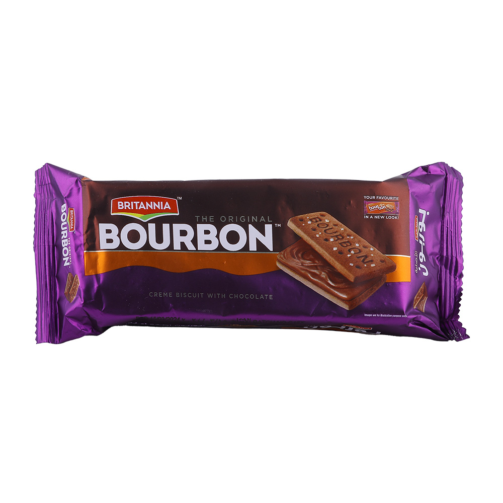 Britannia Bourbon Biscuits 100g - Available at Alosra Online Supermarket