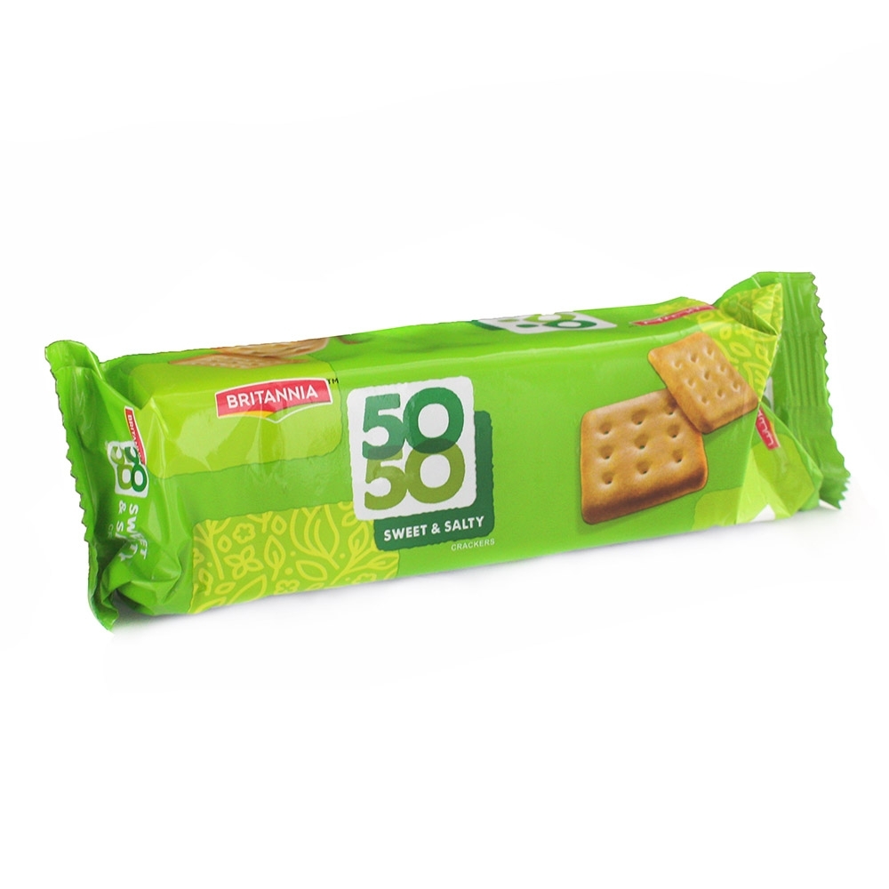 Britannia 50-50 Sweet & Salty Biscuits 75g - Available at Alosra Online Supermarket