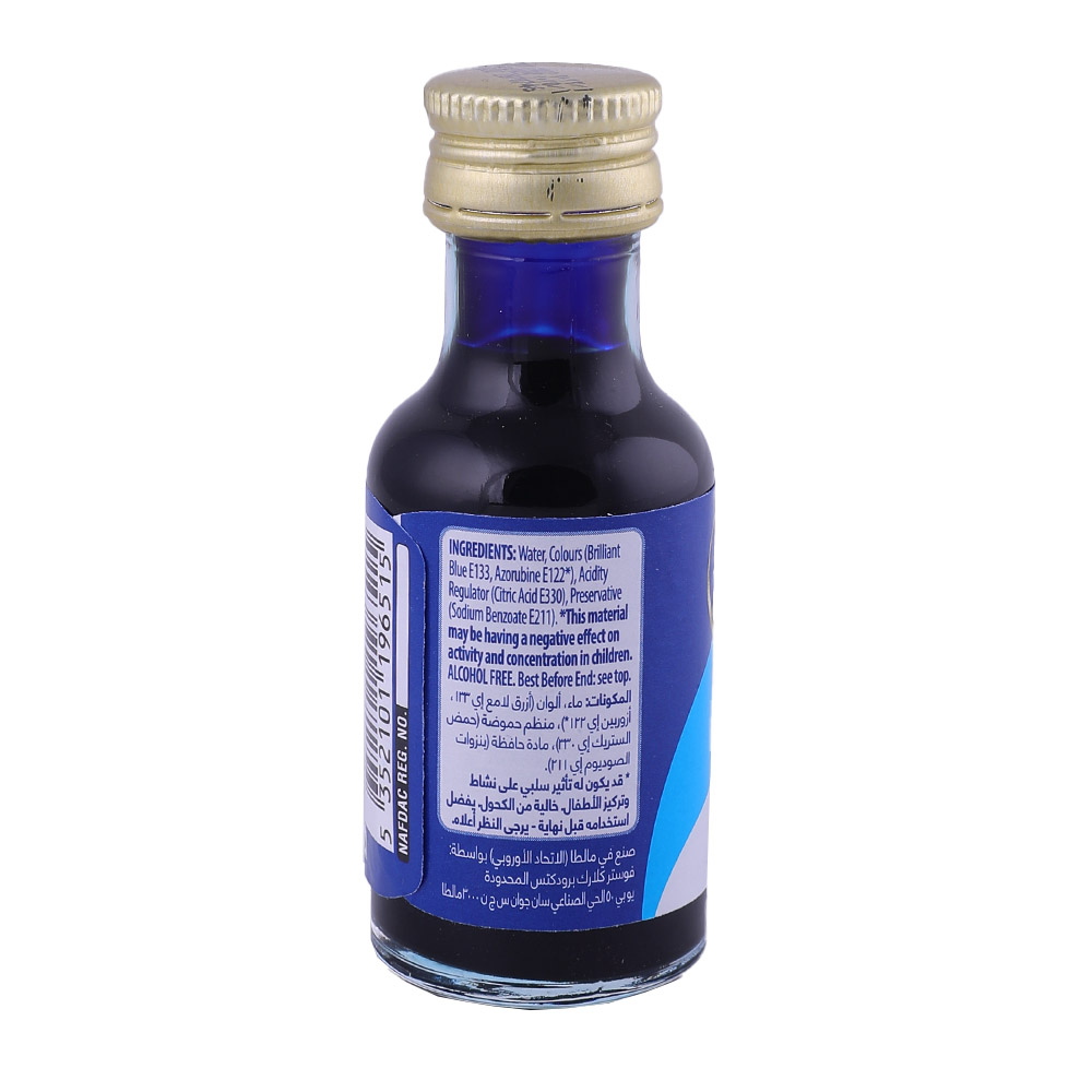 Foster Clark's Blue Food Colour 28ml back image