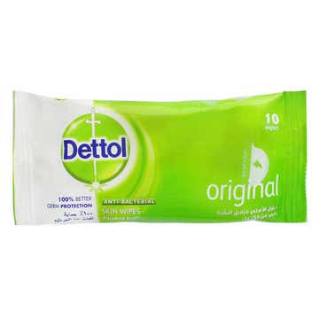 Dettol Original Skin Wipes 10's Pack - Available at Alosra Online Supermarket
