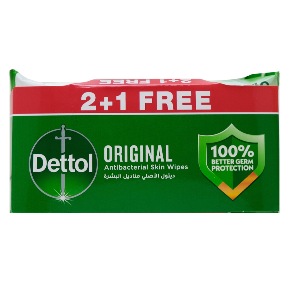 Dettol Original Skin Wipes 10's Pack [2+1 Free] [Special Offer] 
