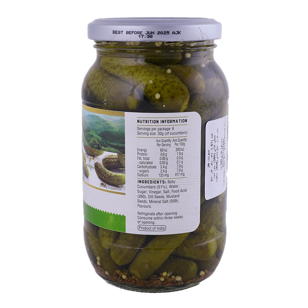 Always Fresh Baby Cucumbers 350g back image