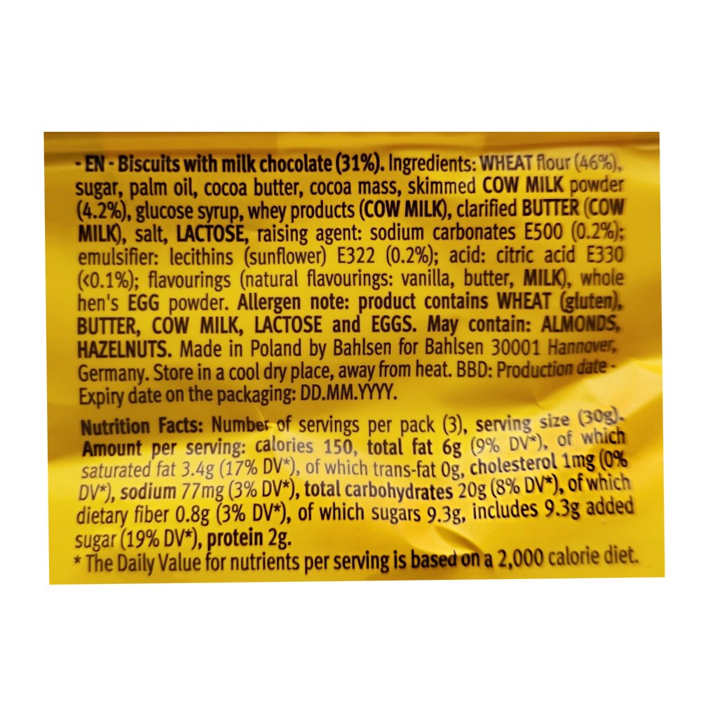 Bahlsen Leibniz Choco Minis 100g back image