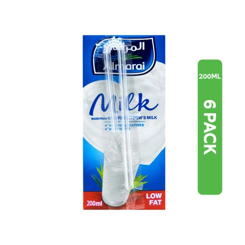 Almarai Long Life Low Fat Milk 6x250ml [6 Pack] - Available at Alosra Online Supermarket