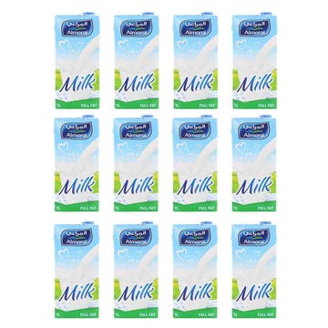 Almarai Full Fat UHT Milk 1L [12 Pack] - Available at Alosra Online Supermarket