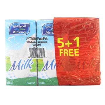 Almarai Uht Ff Milk 200ml With Added Vitamins [18 Pack] - Available at Alosra Online Supermarket