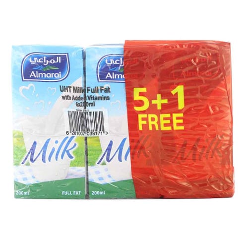 Almarai Uht Ff Milk 200ml With Added Vitamins [18 Pack] - Available at Alosra Online Supermarket