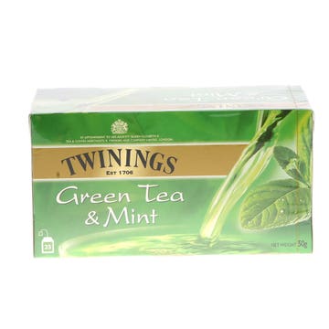 Twinings Green Tea & Mint 25's 50g - Available at Alosra Online Supermarket