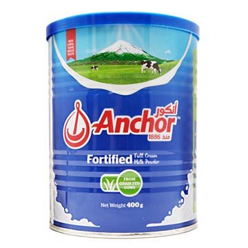 Anchor Fortified Full Cream Milk Powder 400g - Available at Alosra Online Supermarket
