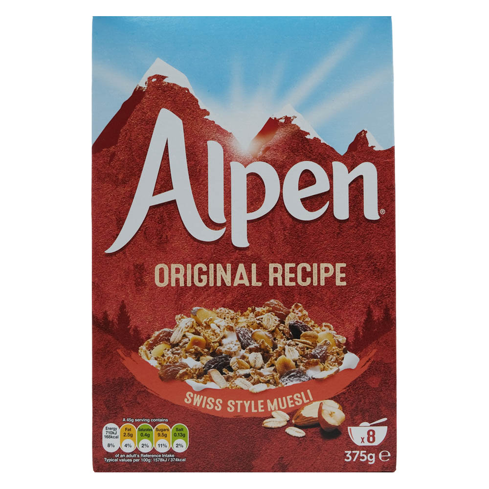 Alpen Original Recipe Swiss Style Muesli 375g - Available at Alosra Online Supermarket