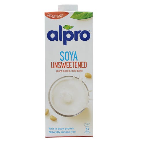 Alpro Unsweetened Soya Milk 1L - Available at Alosra Online Supermarket