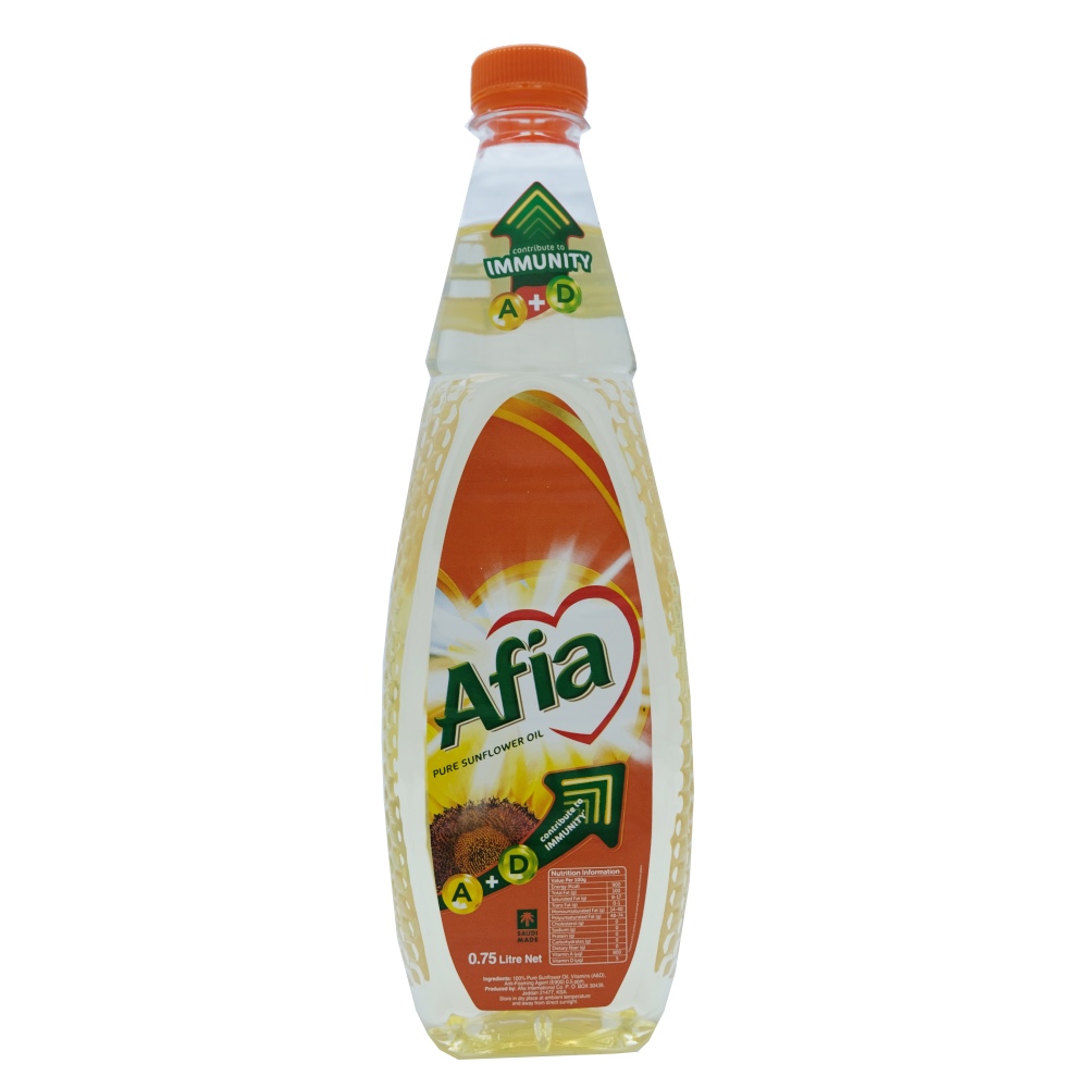 Afia Sunflower Oil Bottle 750ml - Available at Alosra Online Supermarket
