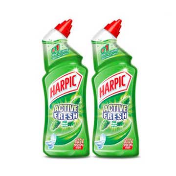 Harpic Active Fresh Pine Toilet Cleaner 2x750ml [Special Offer] - Available at Alosra Online Supermarket