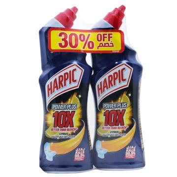 Harpic Power Plus Citrus Toilet Cleaner 2x750ml [Special Offer] 