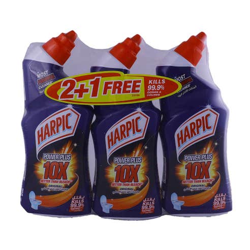 Harpic Power Plus Toilet Cleaner 500ml [2+1 Free] [Special Offer] - Available at Alosra Online Supermarket