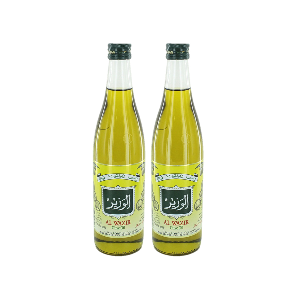 Al Wazir Olive Oil Bottle 500ml - Available at Alosra Online Supermarket