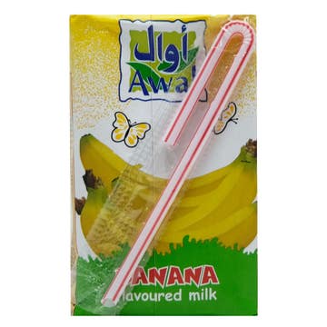 Awal Banana Flavour Milk 250ml - Available at Alosra Online Supermarket