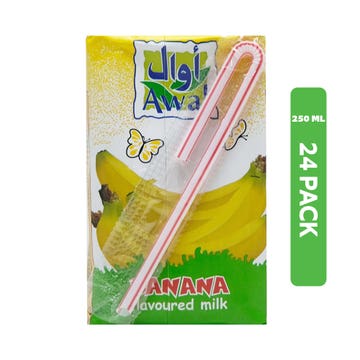 Awal Banana Flavoured Milk Drink 24x250ml