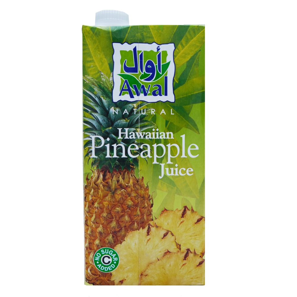 Awal Natural Hawaiian Pineapple Juice 1L - Available at Alosra Online Supermarket