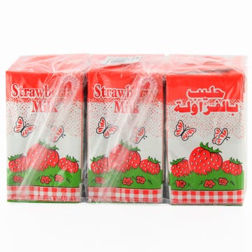 Awal Strawberry Milk 125ml [6 Pack] - Available at Alosra Online Supermarket