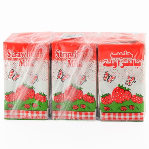 Awal Strawberry Milk 125ml [6 Pack] - Available at Alosra Online Supermarket