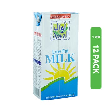 Awal Low Fat Milk 12x1L