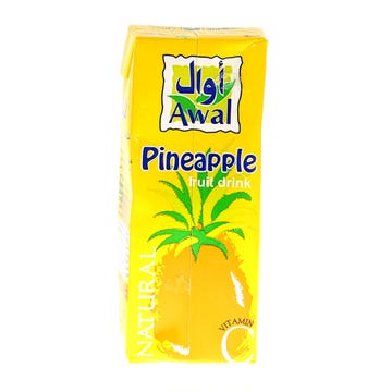 Awal Natural Pineapple Fruit Drink 200ml - Available at Alosra Online Supermarket
