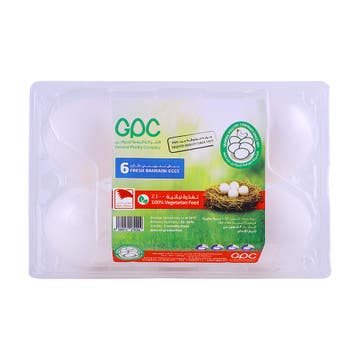 Farm Fresh Bahraini Eggs [6 Pack] - Available at Alosra Online Supermarket