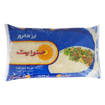 Sunwhite Calrose Rice 2Kg - Available at Alosra Online Supermarket