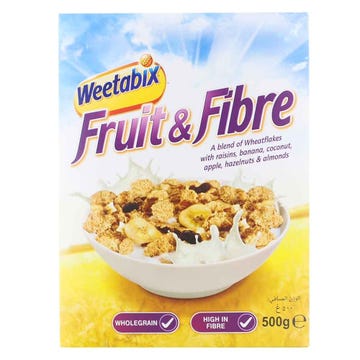 Weetabix Fruit & Fiber Cereal 500g - Available at Alosra Online Supermarket