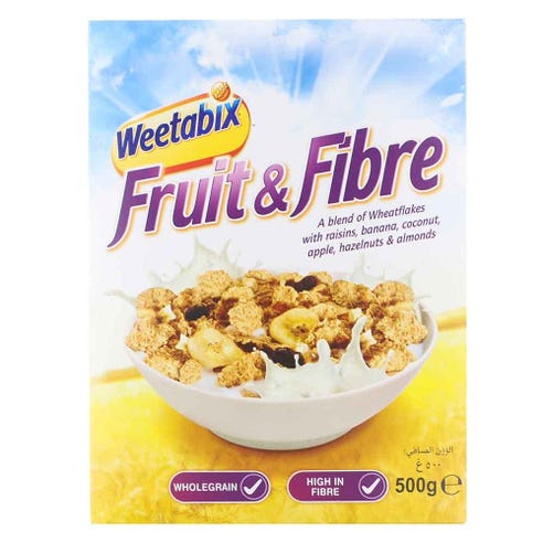 Weetabix Fruit & Fiber Cereal 500g - Available at Alosra Online Supermarket